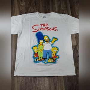 Rue21 T Shirt Men's Small The Simpsons Family Graphic Design White Nostalgia